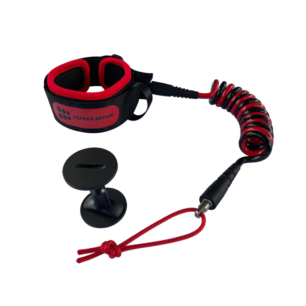 Bicep Bodyboard Leash 4'7mm for Adults Red